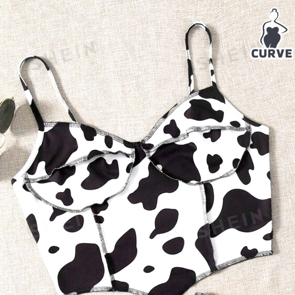 Cow print crop top